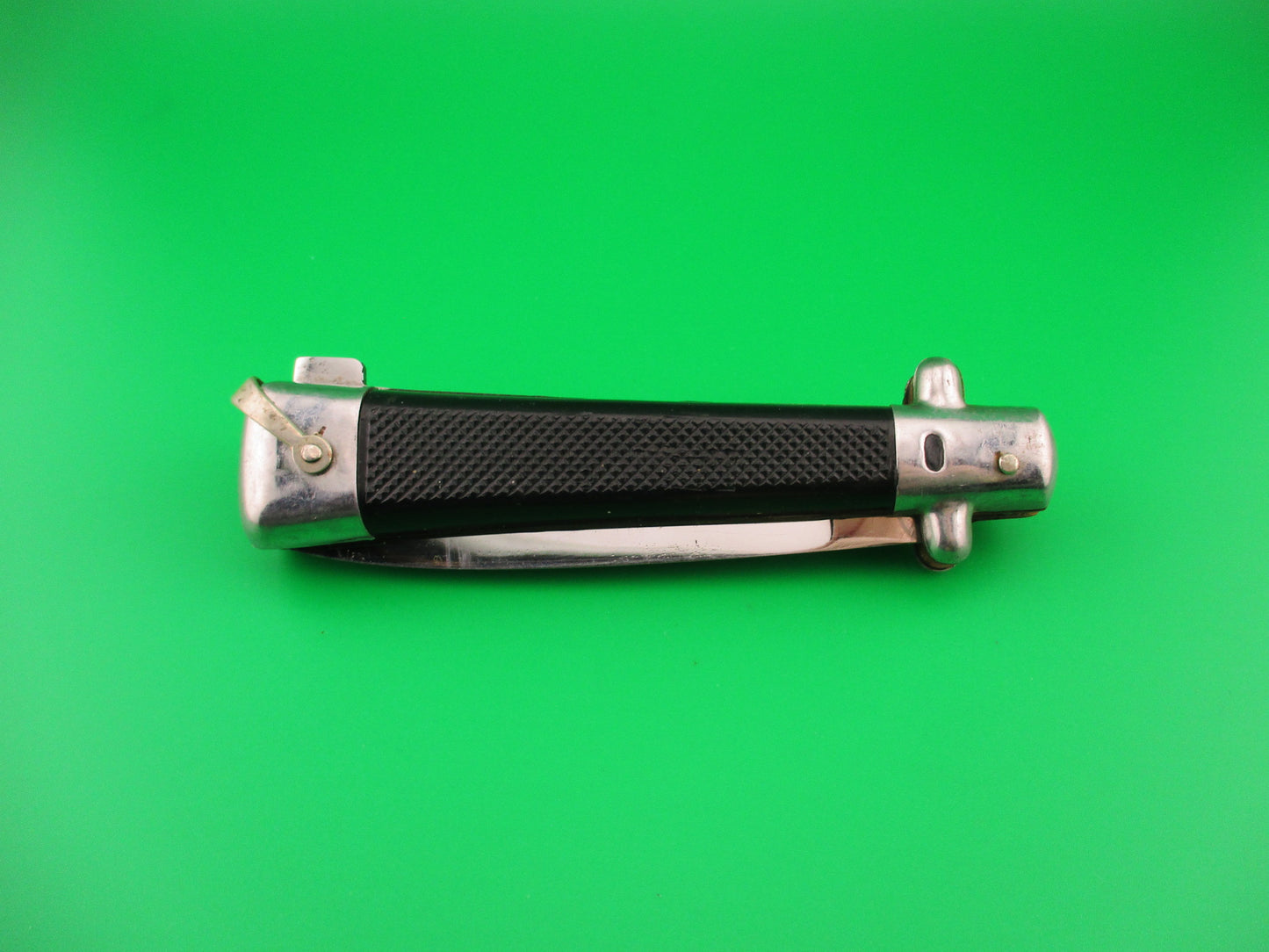 Unstamped BARGEON 22cm French Vintage black cross guard automatic knife