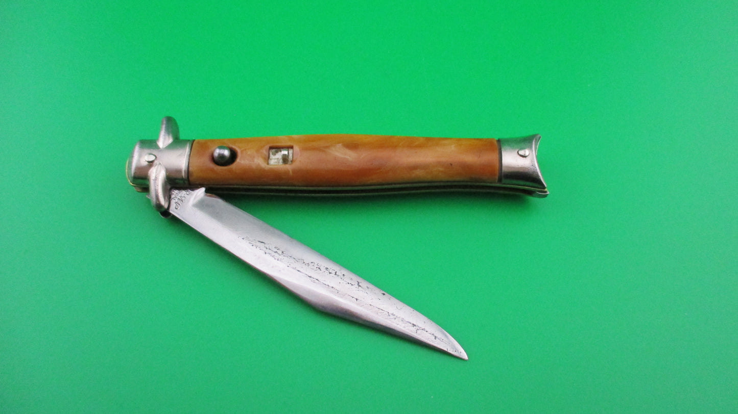 z Colonial SHUR-SNAP Early Gen 3 Bowtie Caramel swirl vintage automatic knife