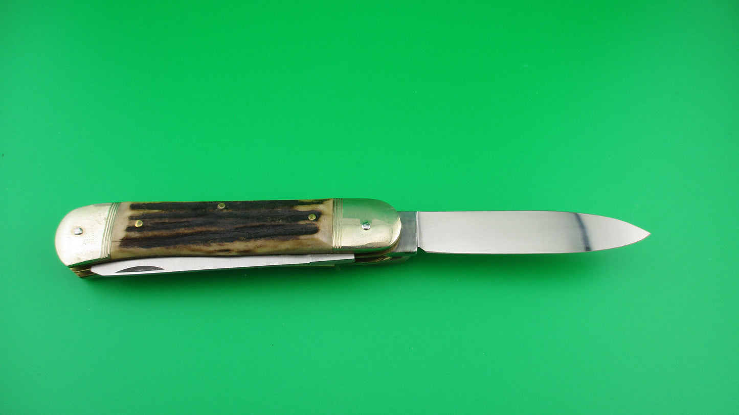 z HUBERTUS SOLINGEN 11cm German Lever Stag 2 blade Camper automatic knife
