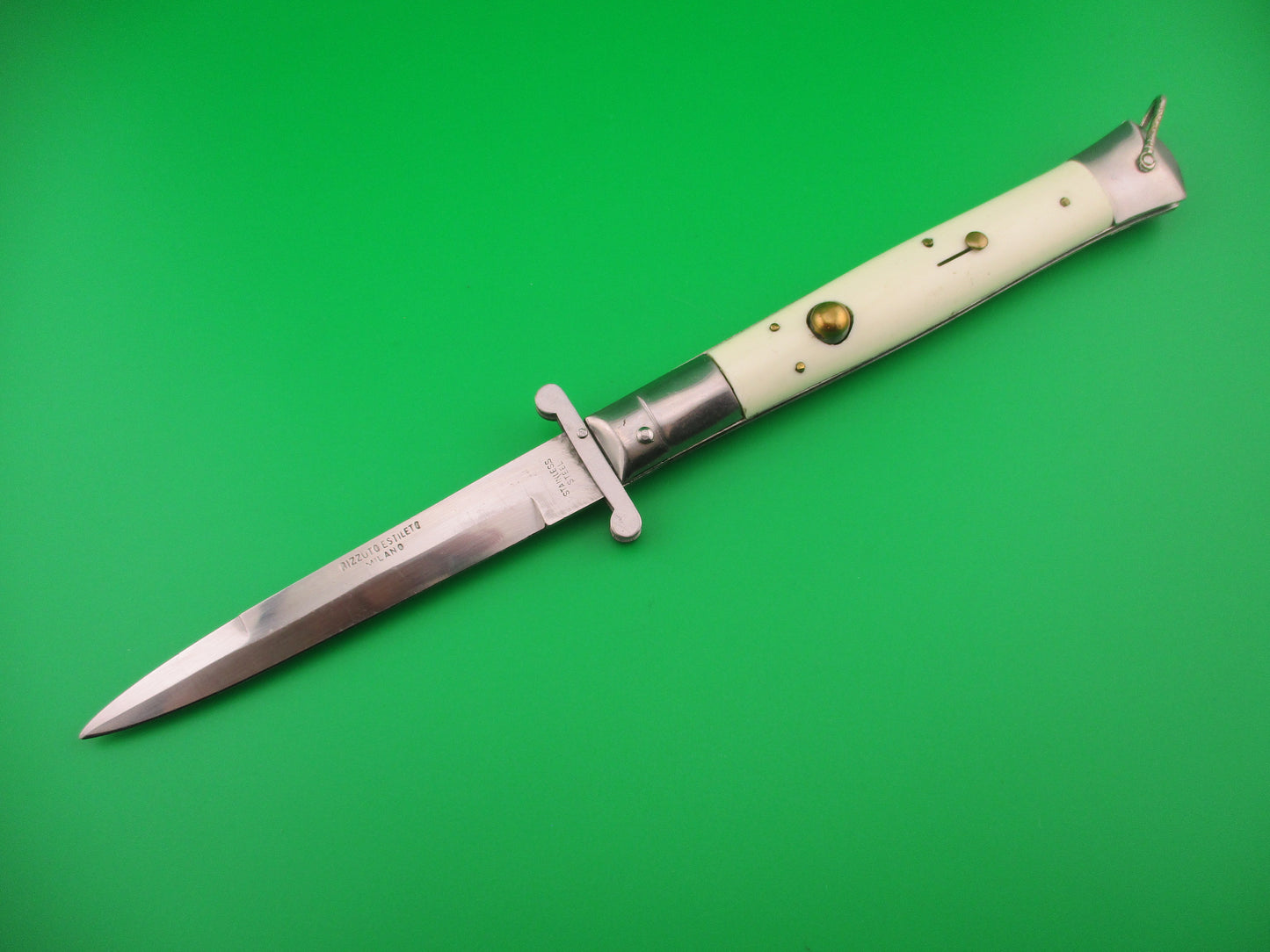 Rizzuto Estileto Milano 27cm Japanese Swing guard White vintage automatic knife