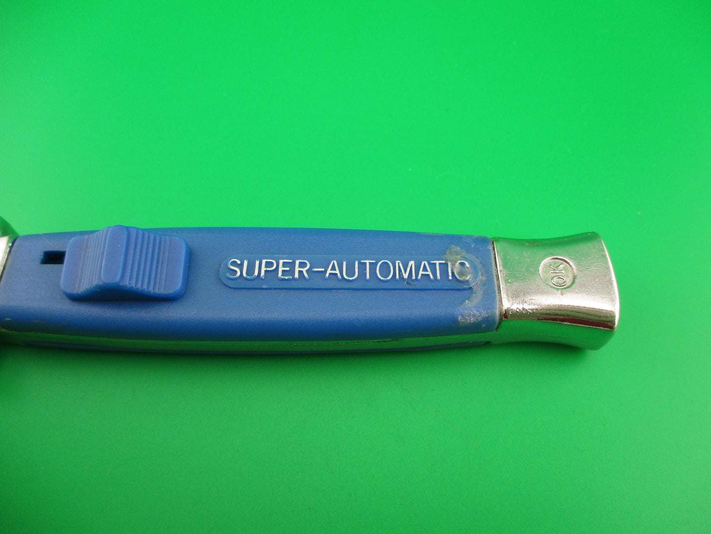 STAINLESS ROSTFREI 20cm RARE Light Blue Super Automatic OTF DA vintage switchblade knife