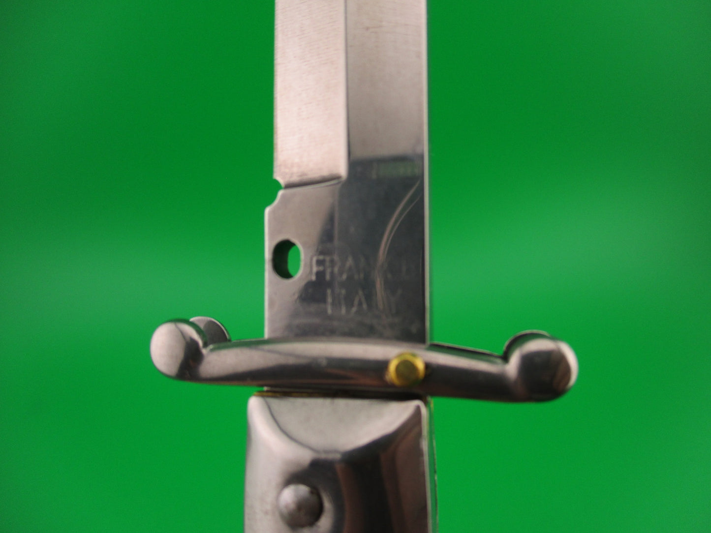 FRANK B ITALY 28cm Italian Swing guard Bayonet blade Abalone automatic knife