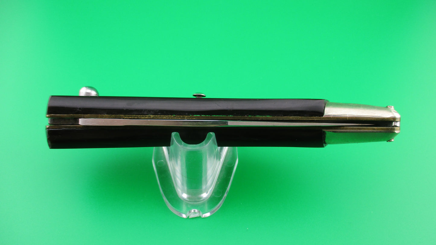 AKC 22cm Italian CATALANA Black vintage curved automatic knife