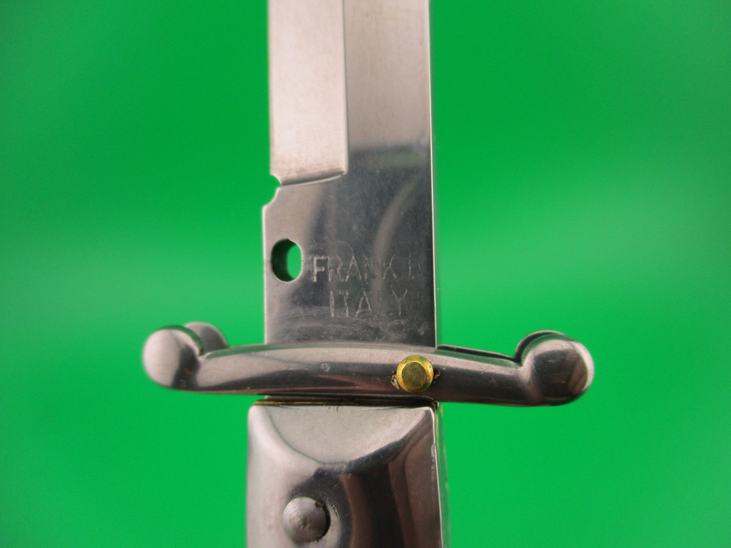 FRANK B ITALY 28cm Italian Swing guard Bayonet blade Abalone automatic knife
