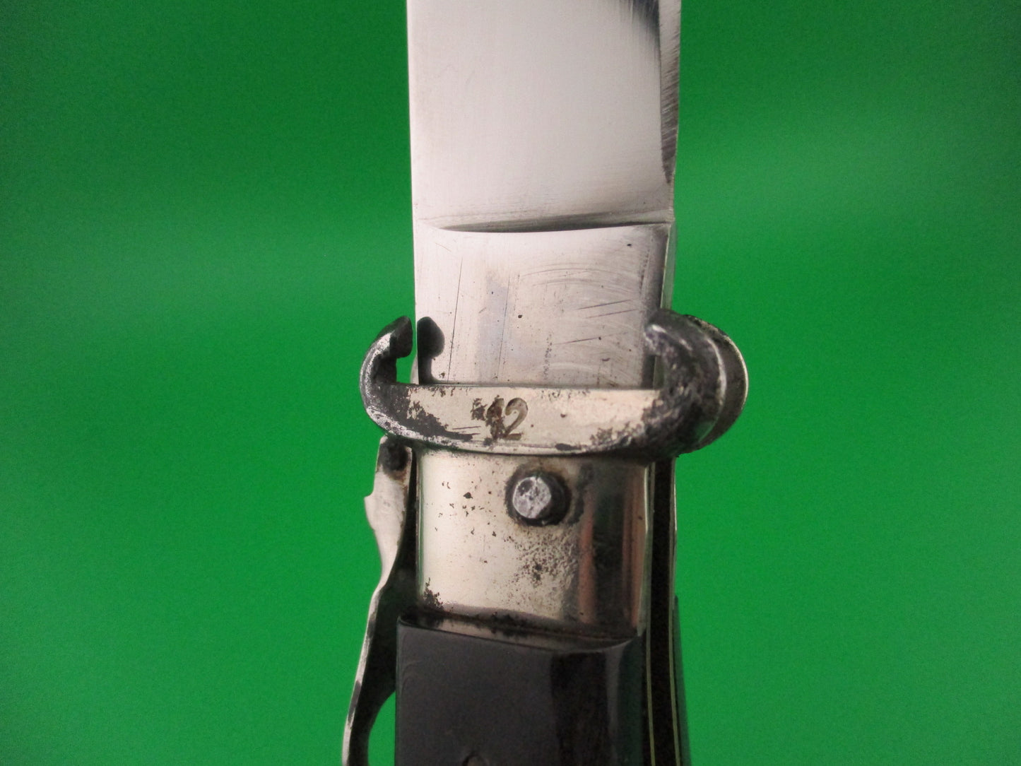 INOX 22cm Italian Fulcrum Shark Tooth Shell Puller Vintage 1960s automatic knife