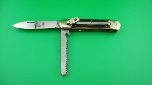 z HUBERTUS SOLINGEN 11cm German Lever Stag 2 blade Camper automatic knife