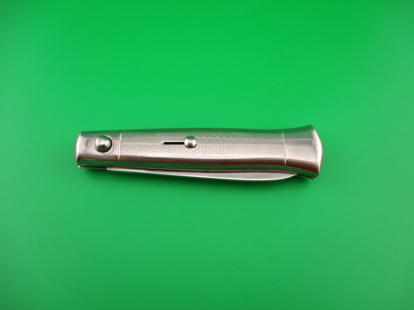 INOXID 20cm Italian All Metal Bolster Button Vintage automatic knife