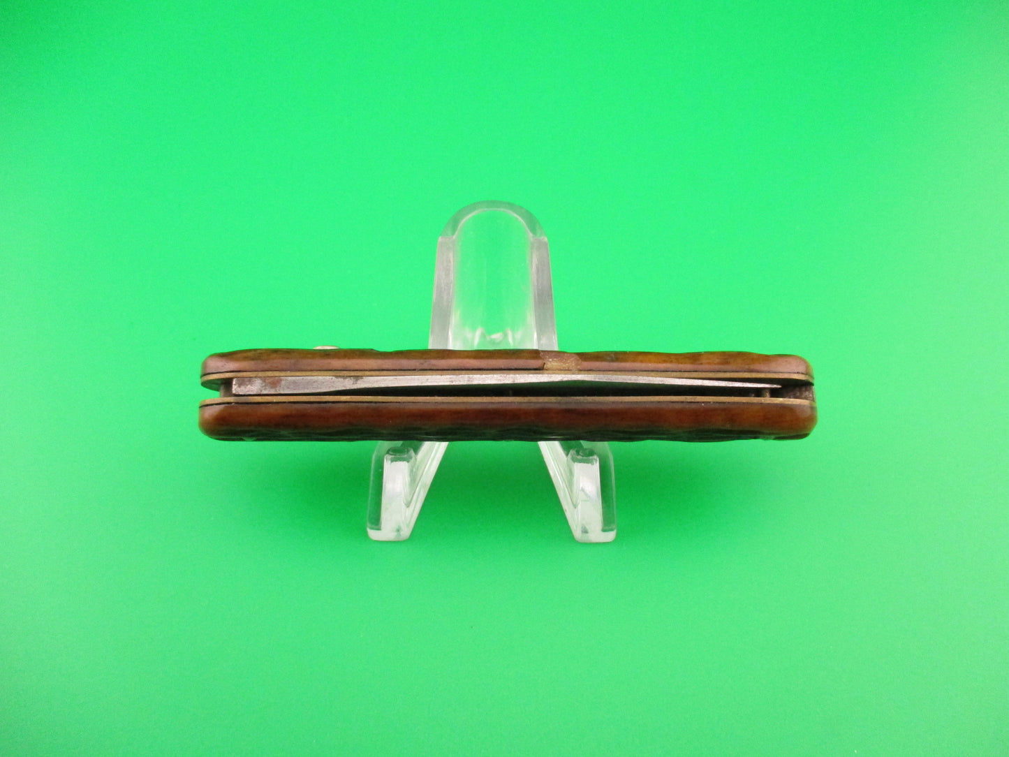 PRESTO #610ST Cigar Jack Jigged bone single blade automatic knife
