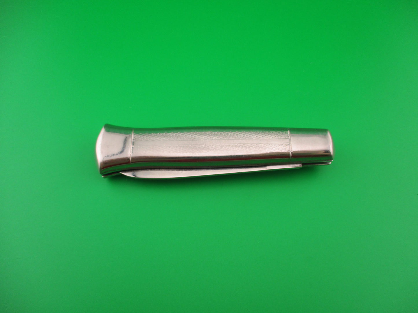 INOXID 20cm Italian All Metal Bolster Button Vintage automatic knife
