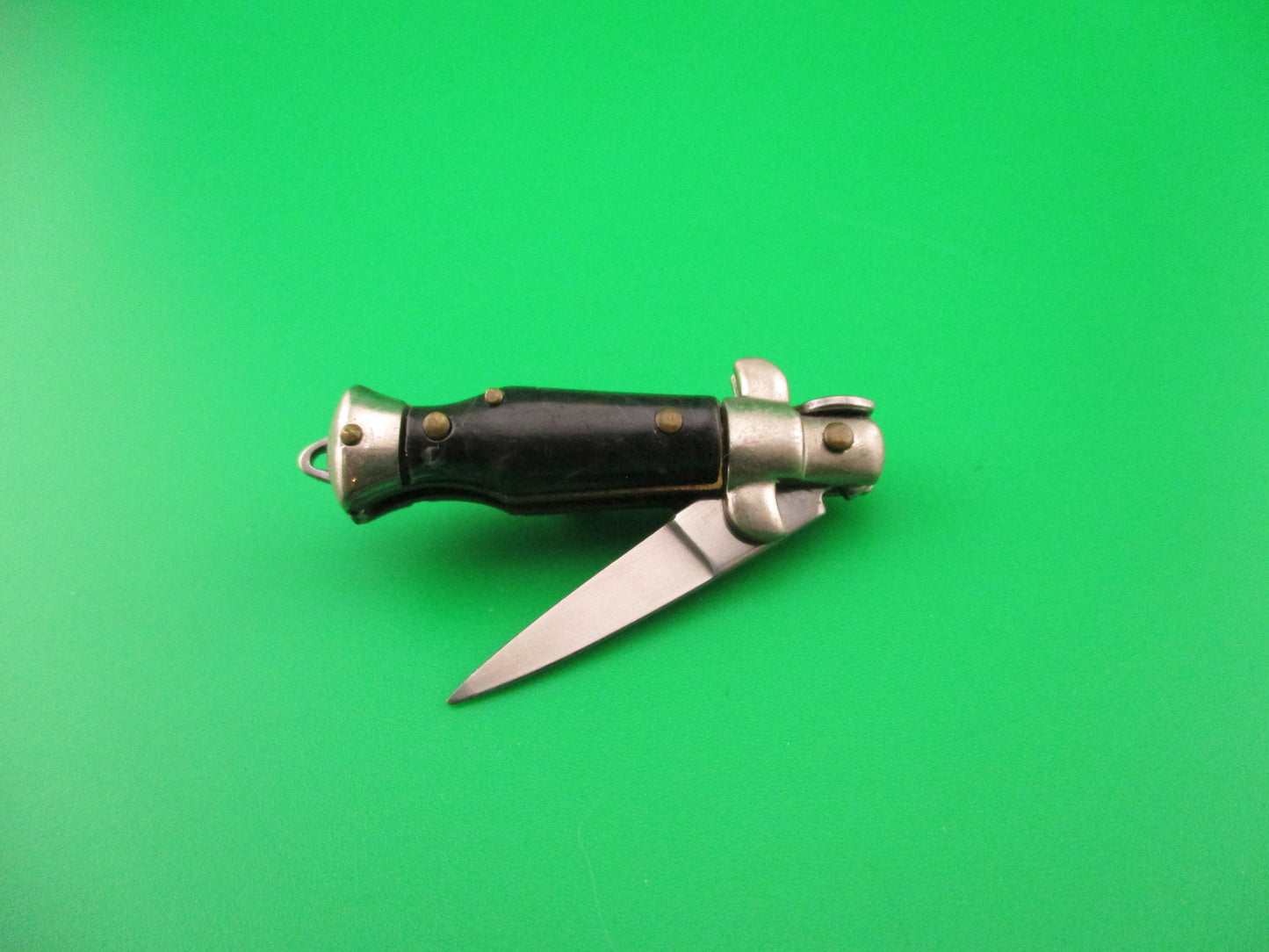 INOX 7cm Italian Mini Picklock Coffee & Cream 4 pin vintage automatic knife