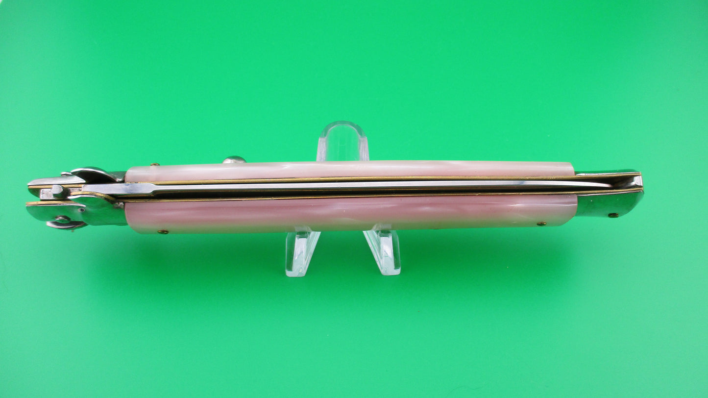 z INOX AB STILETTO ITALY 33cm Italian Stiletto Dagger Pink Pearl switchblade