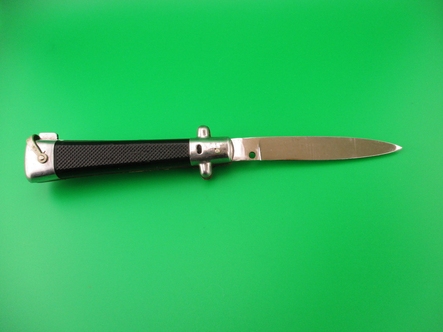 Unstamped BARGEON 22cm French Vintage black cross guard automatic knife