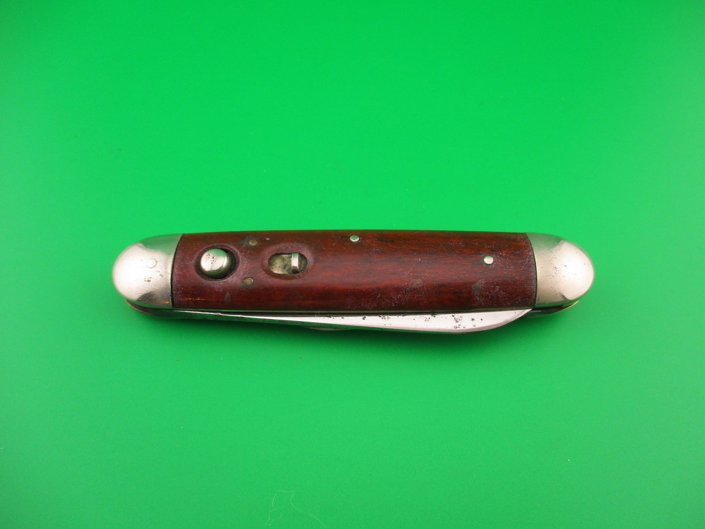 Early SCHRADE CUT CO Large 3 3/4" double switchblade Cocobolo w Full Bolsters