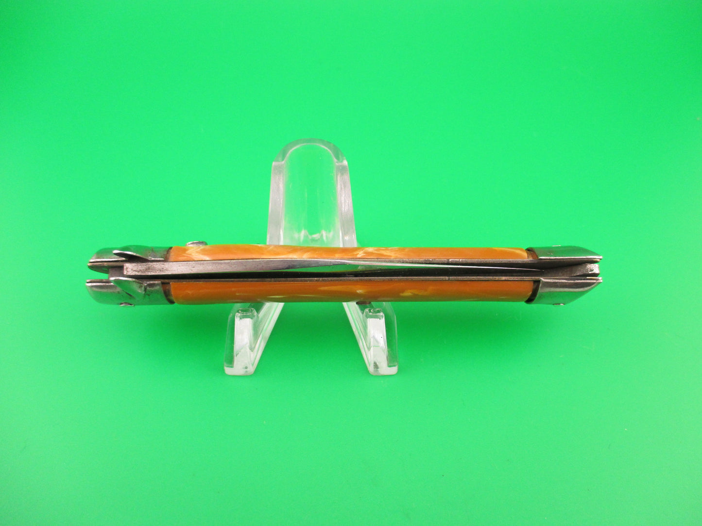 Edgemaster USA Bowtie Vintage Caramel Swirl automatic knife