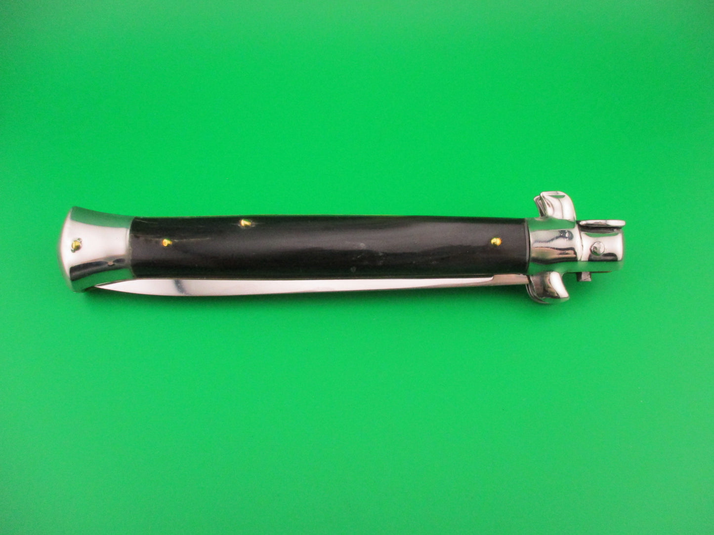 VIRGINIA INOX 28cm Italian Stiletto Swivel bolster horn vintage automatic knife