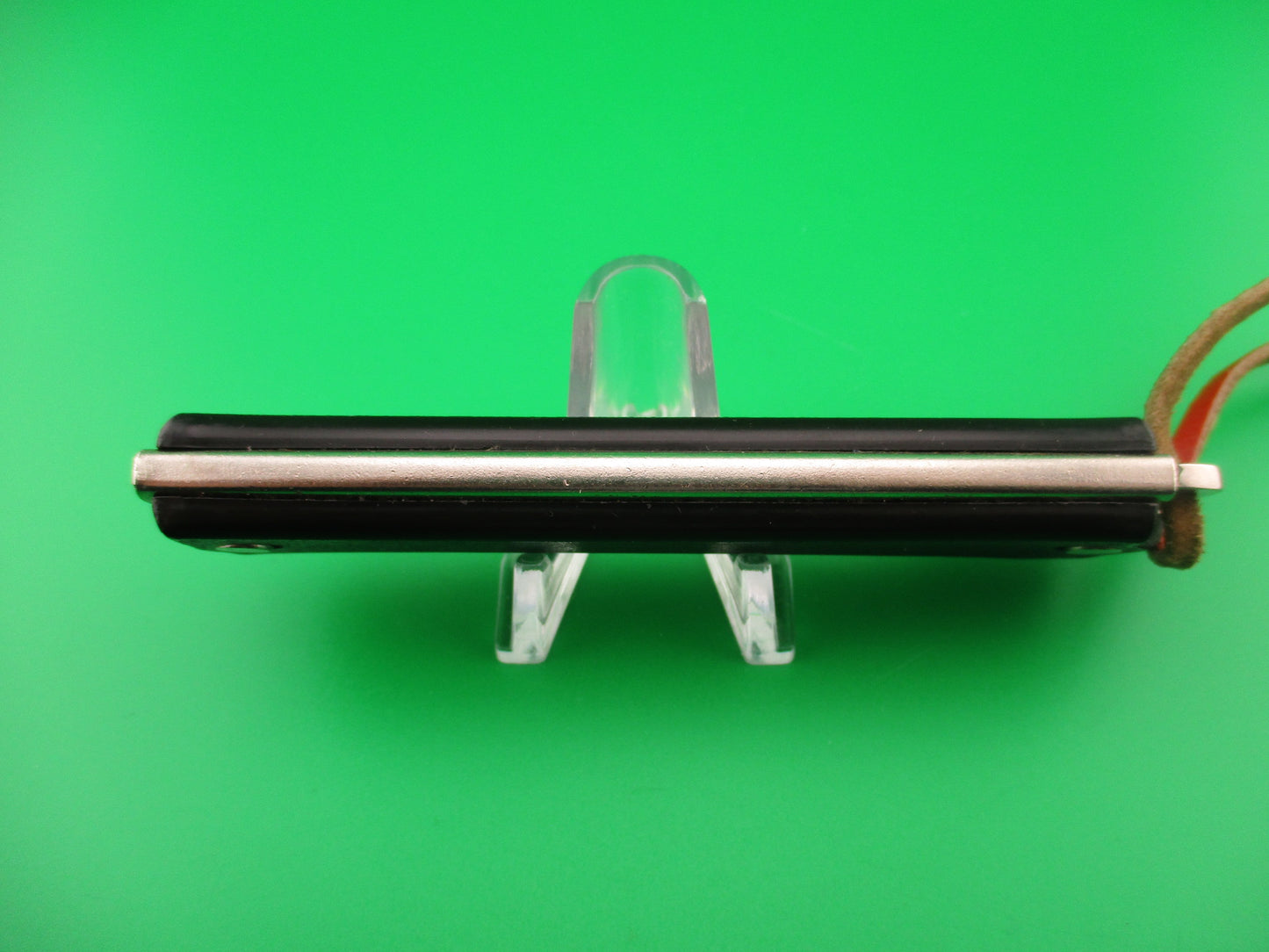 PASTOR ALEMAN 20cm Black Cord pull Coil Spring vintage automatic knife