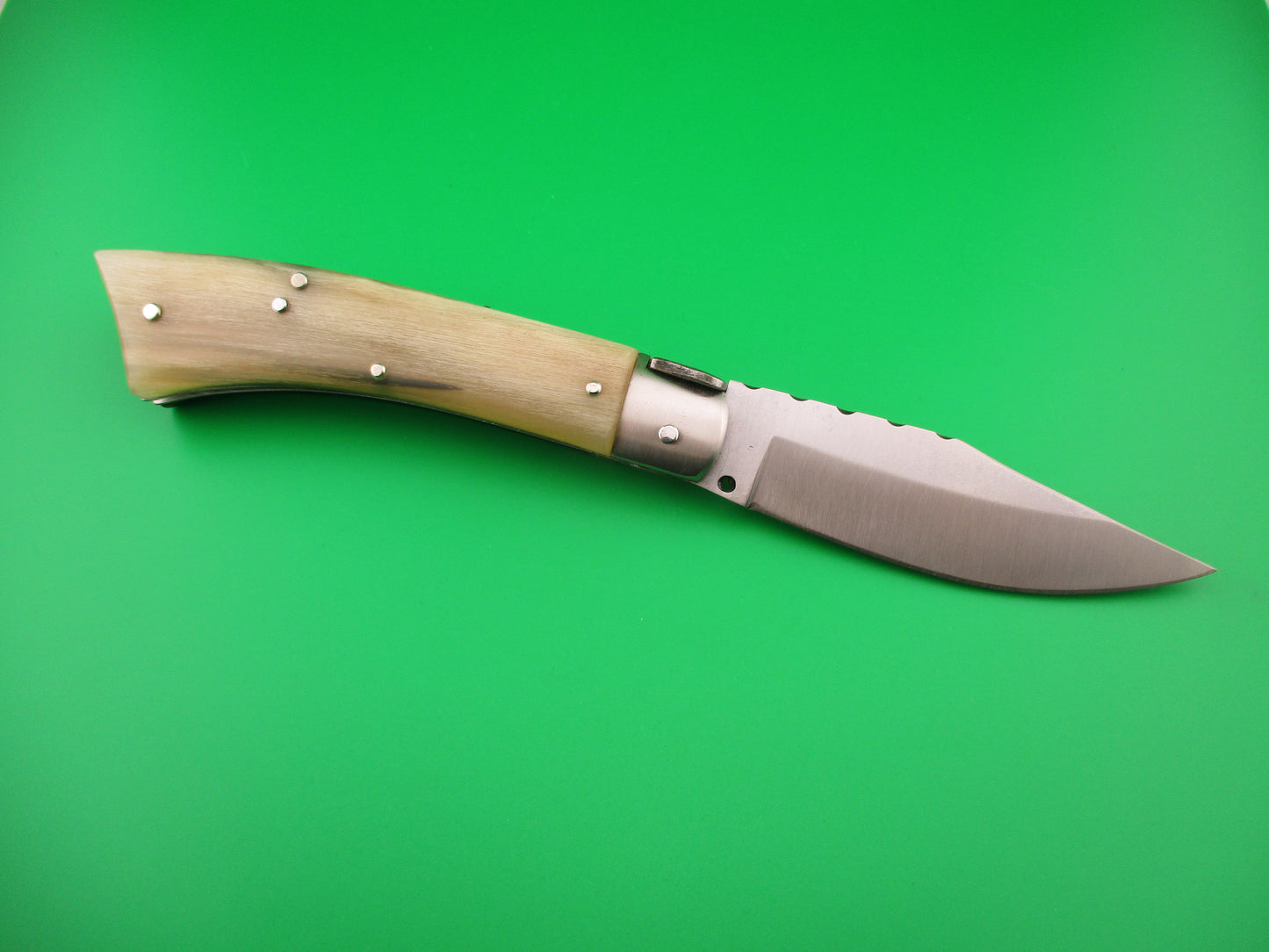 z A. CONTINI 24cm Italian Hand Made Custom Ram's horn automatic knife NIB