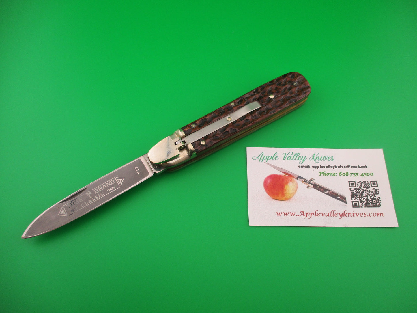 z BOKER TREE BRAND CLASSIC 712 11cm German Lever automatic knife Jigged bone