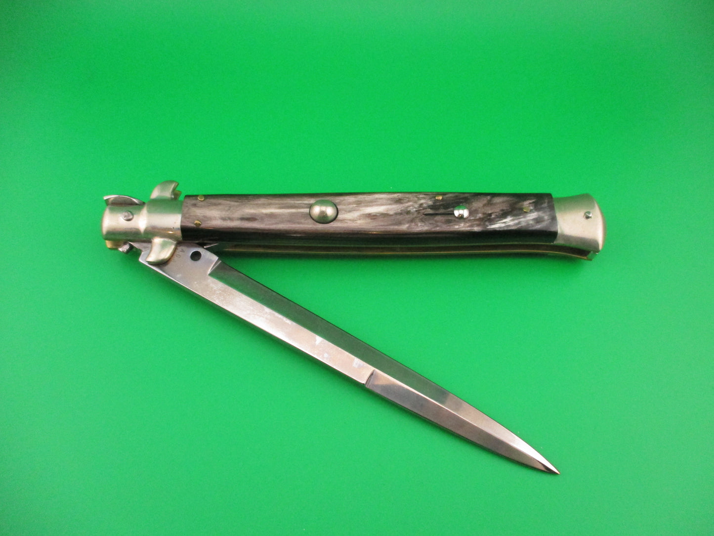 AGA CAMPOLIN MANIAGO ITALY 33cm Italian Picklock Limited Edition Gray horn automatic knife