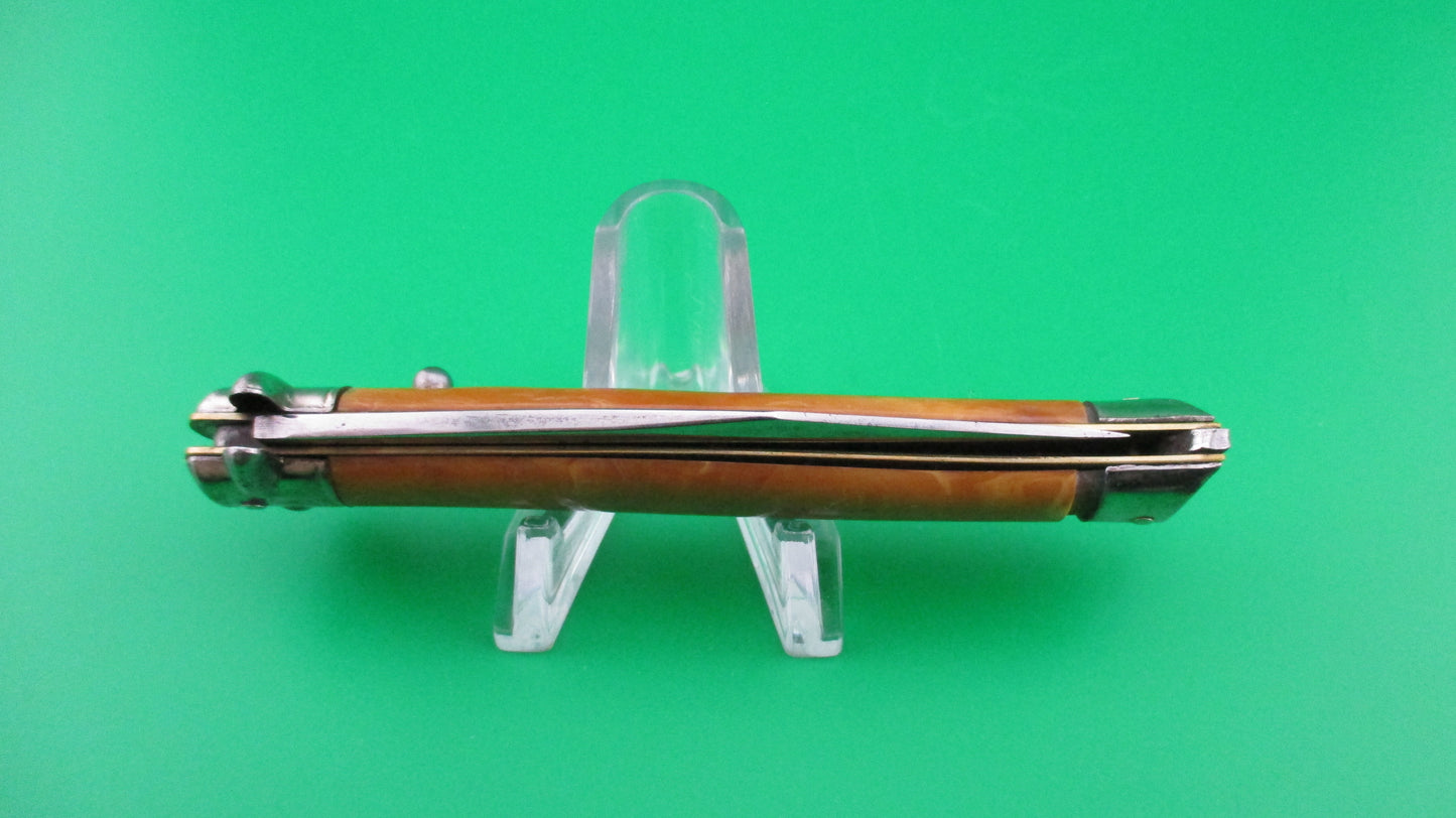 z Colonial SHUR-SNAP Early Gen 3 Bowtie Caramel swirl vintage automatic knife