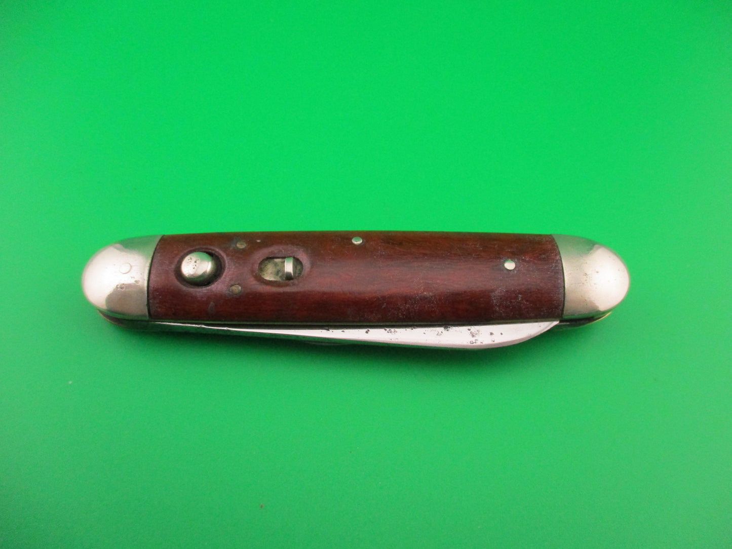Early SCHRADE CUT CO Large 3 3/4" double switchblade Cocobolo w Full Bolsters
