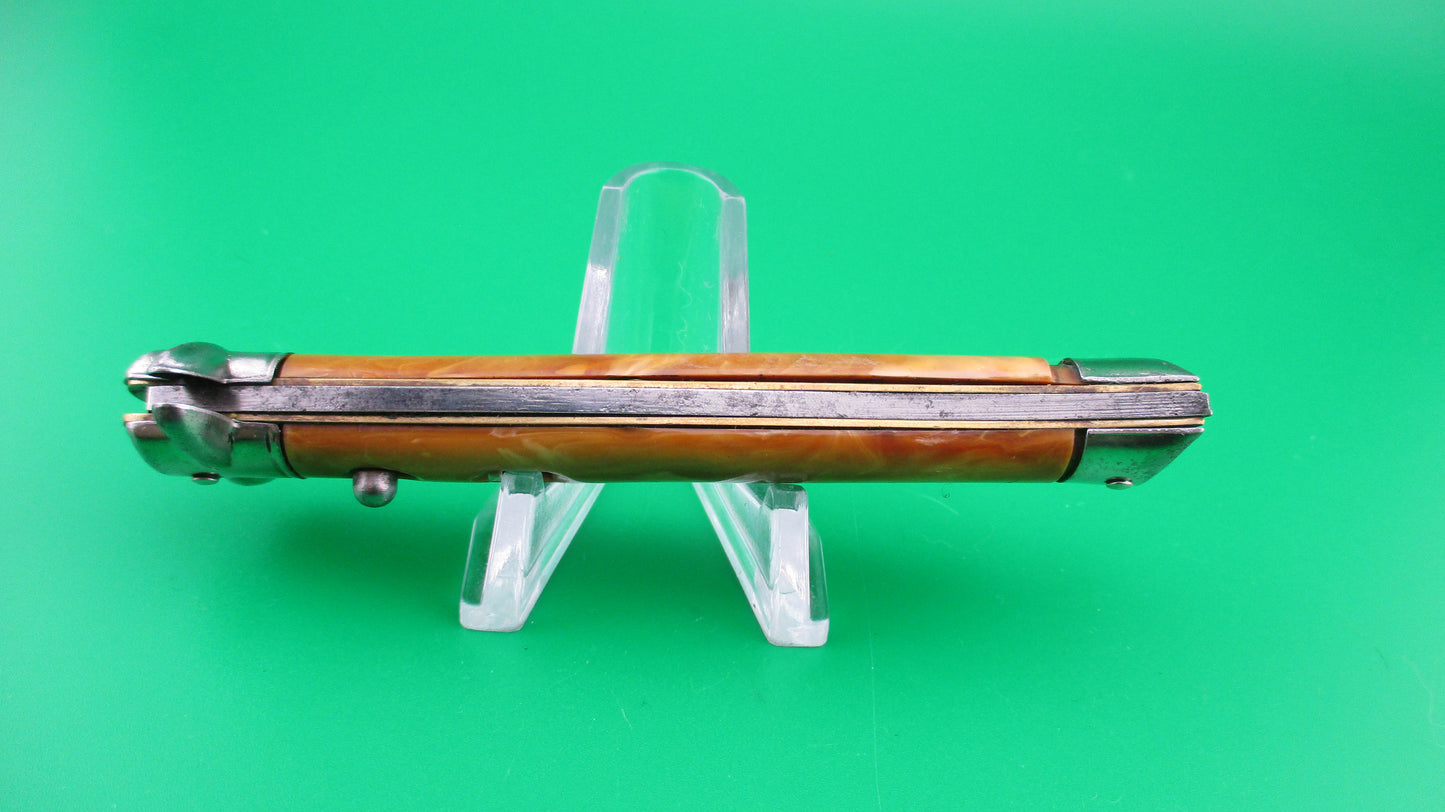 z Colonial SHUR-SNAP Early Gen 3 Bowtie Caramel swirl vintage automatic knife