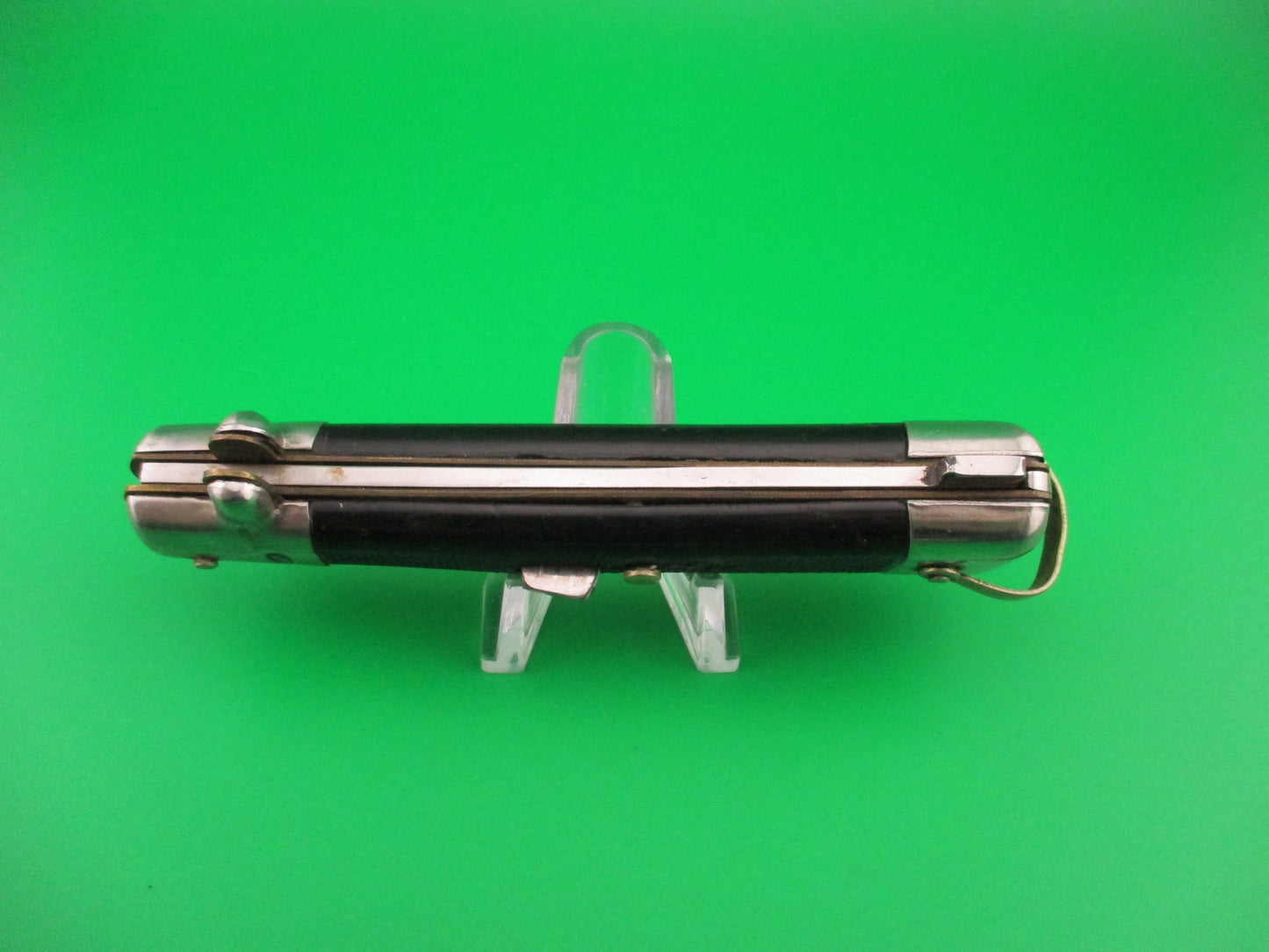 Unstamped BARGEON 22cm French Vintage black cross guard automatic knife