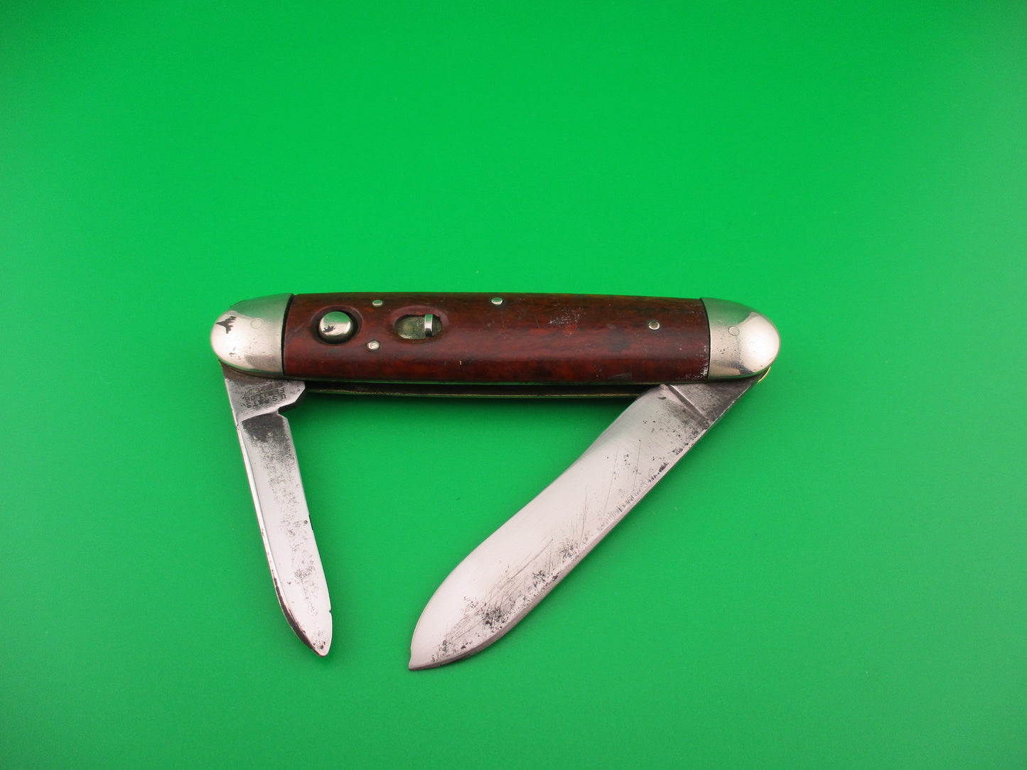 Early SCHRADE CUT CO Large 3 3/4" double switchblade Cocobolo w Full Bolsters