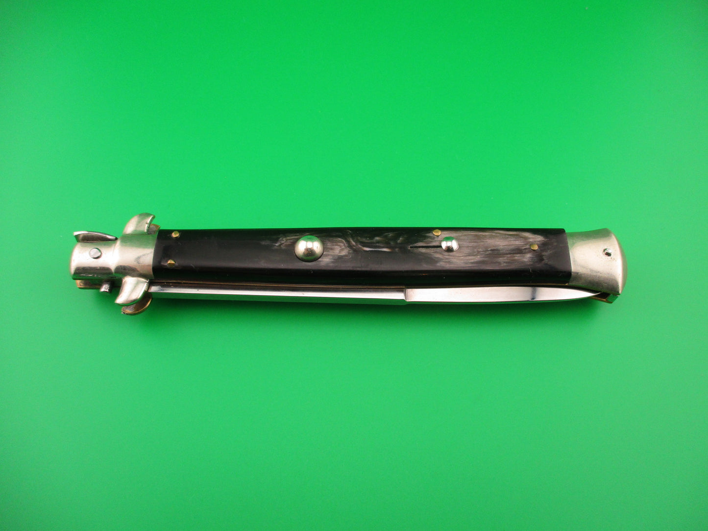 AGA CAMPOLIN 33cm Picklock Limited Edition Black Gray horn automatic knife