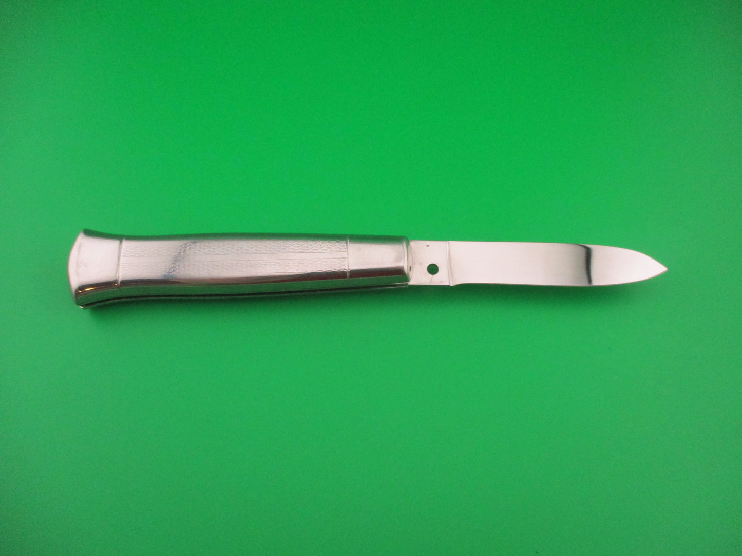 INOXID 20cm Italian All Metal Bolster Button Vintage automatic knife