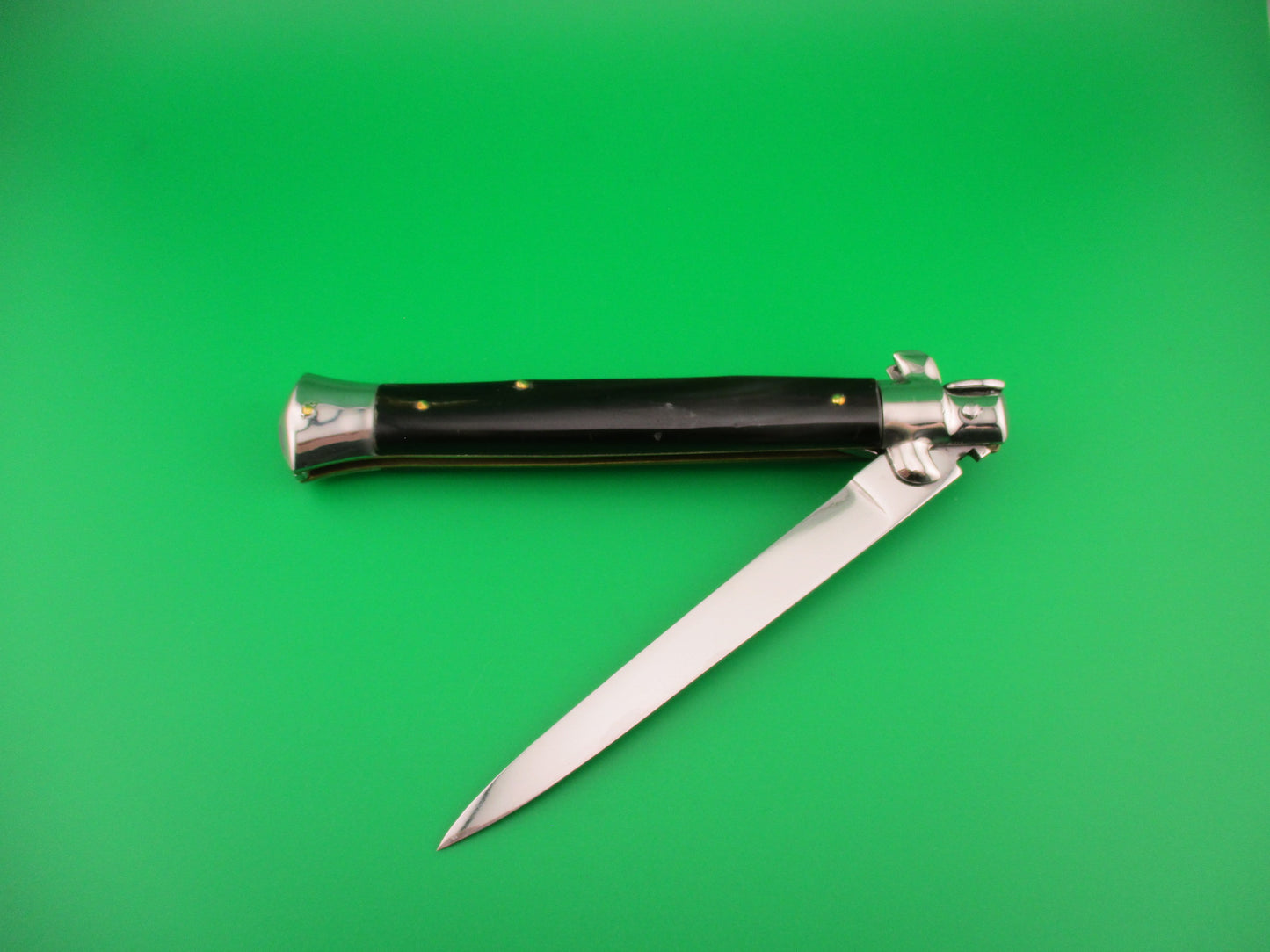 VIRGINIA INOX 28cm Italian Stiletto Swivel bolster horn vintage automatic knife