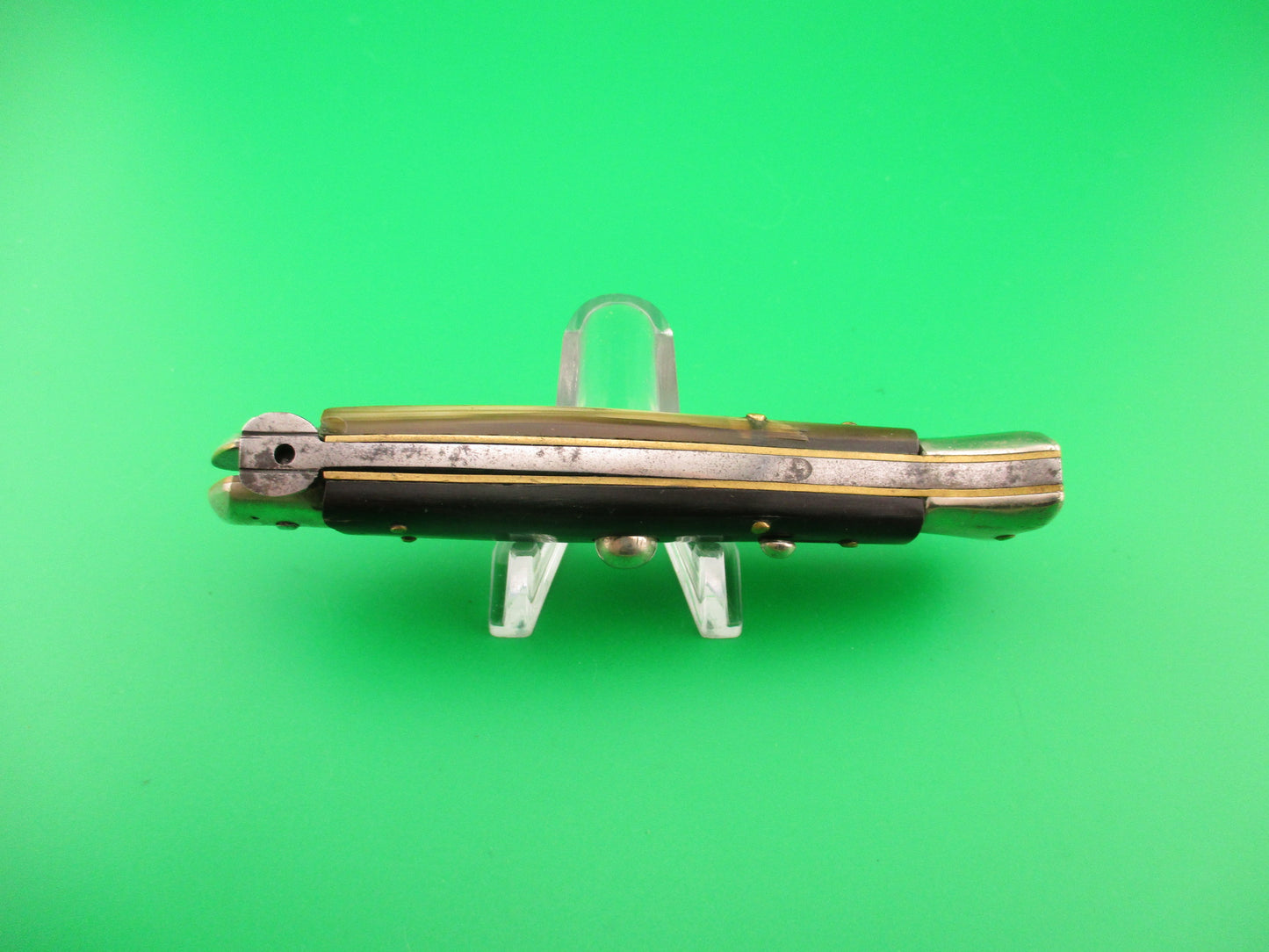 Sterile 20cm Italian Fishtail Vintage Picklock Horn automatic knife