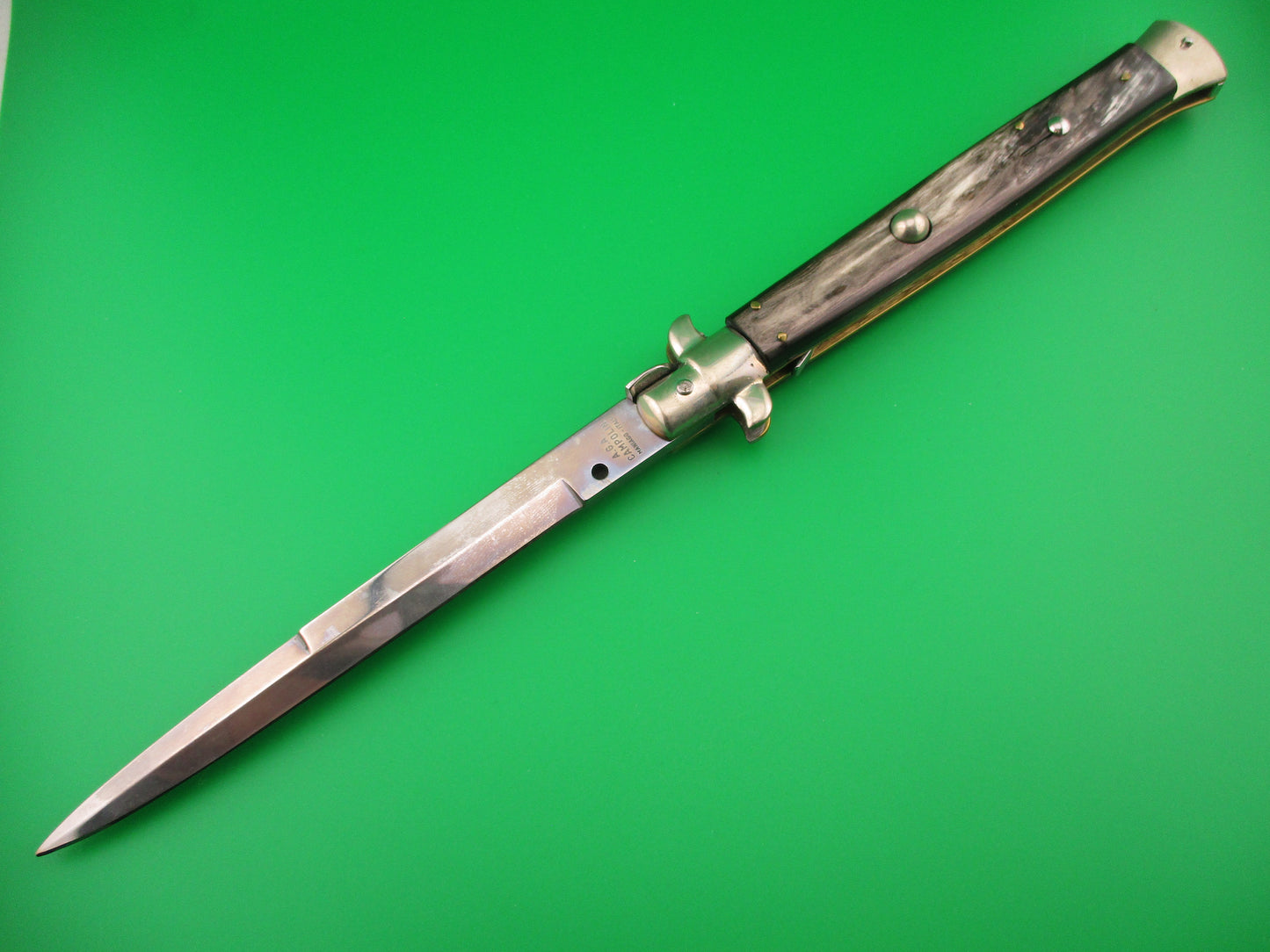AGA CAMPOLIN MANIAGO ITALY 33cm Italian Picklock Limited Edition Gray horn automatic knife