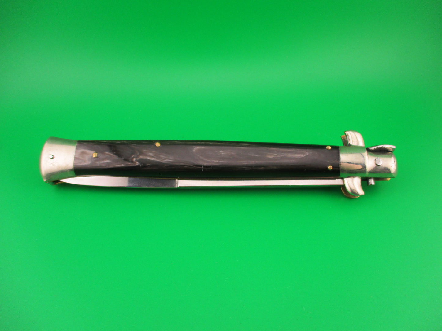 AGA CAMPOLIN 33cm Picklock Limited Edition Black Gray horn automatic knife