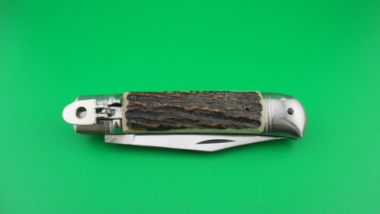 z Rostfrei 20cm Italian Lever Stag vintage switchblade knife