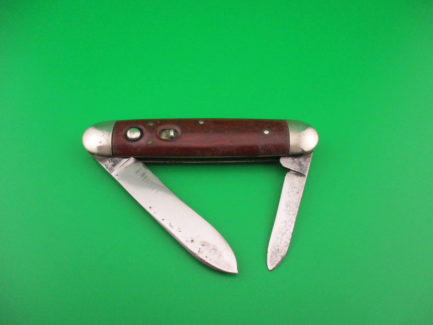 Early SCHRADE CUT CO Large 3 3/4" double switchblade Cocobolo w Full Bolsters