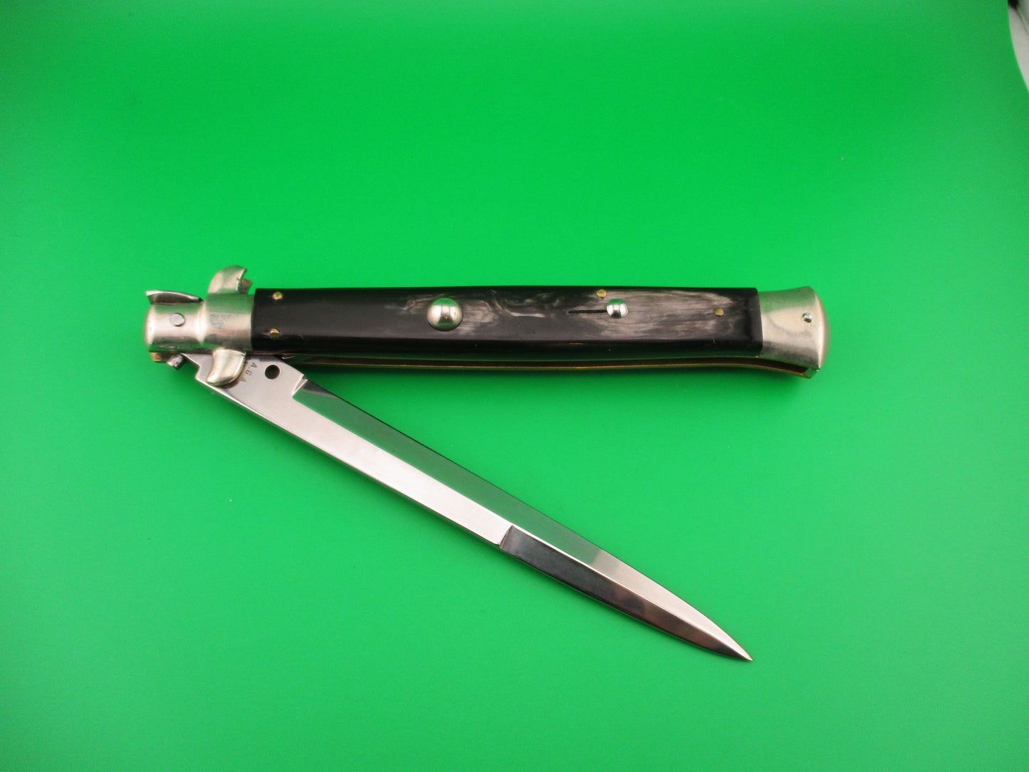 AGA CAMPOLIN 33cm Picklock Limited Edition Black Gray horn automatic knife