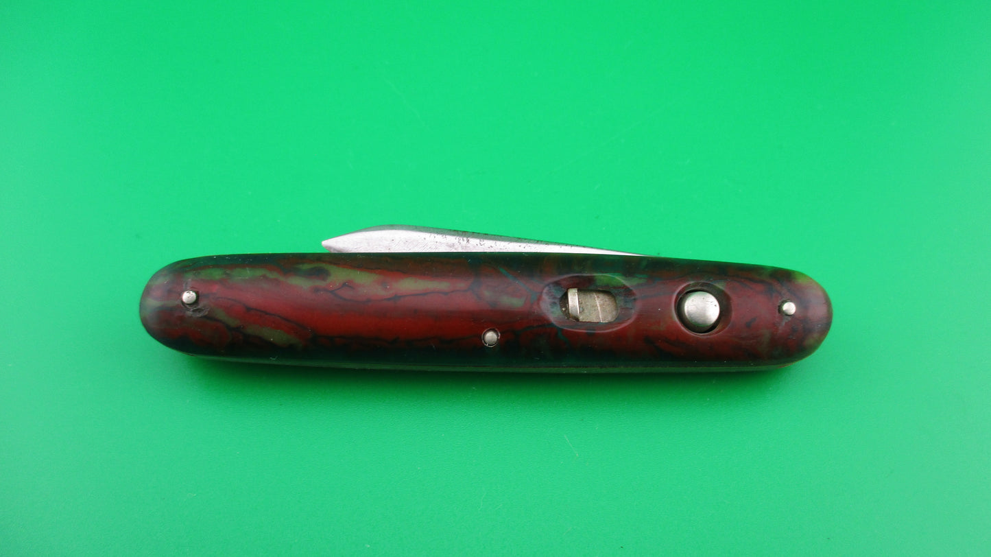 z PRESTO Double Red & Green Vintage switchblade knife