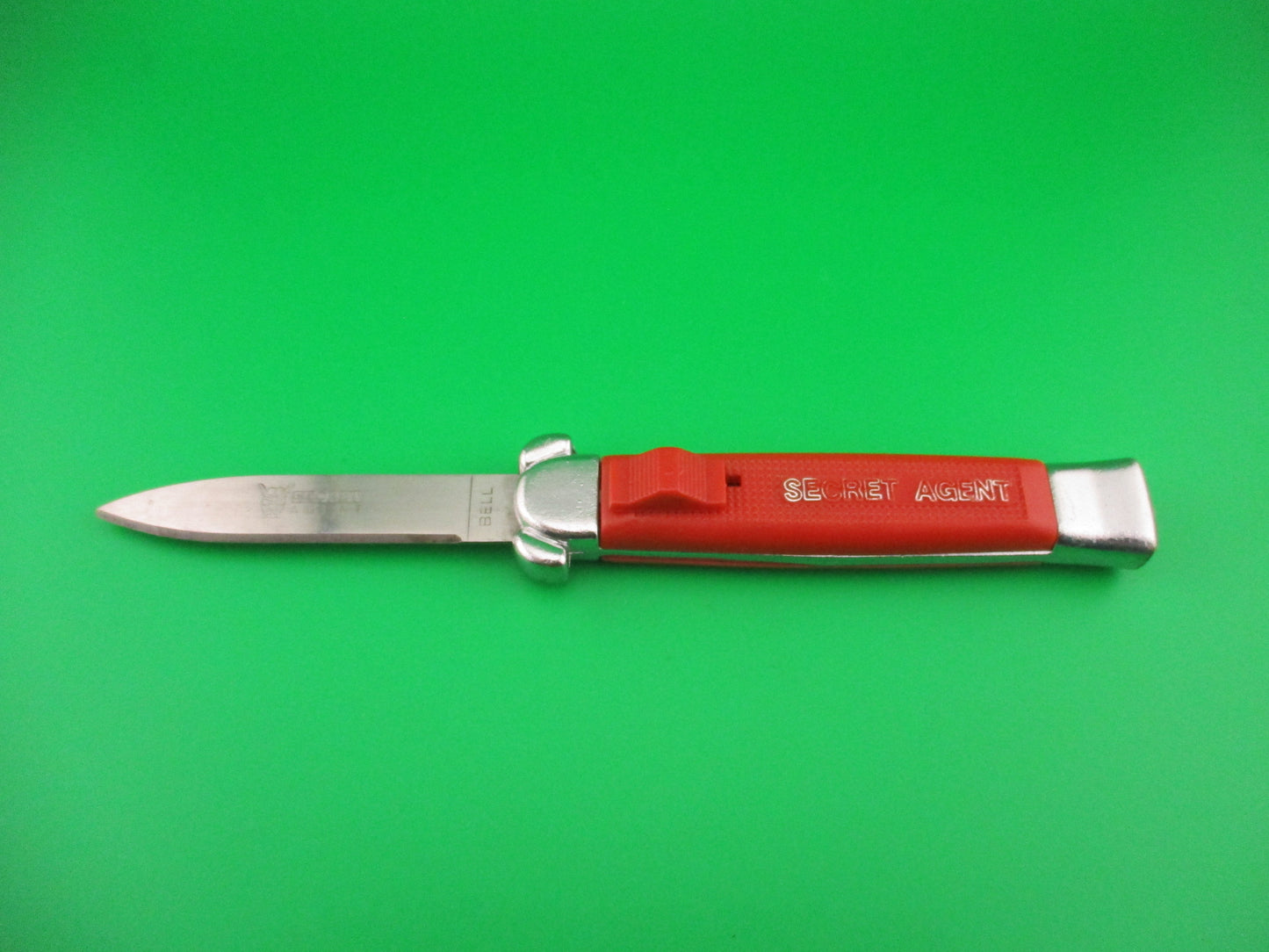 BELL SECRET AGENT 20cm Out the Front OTF DA automatic knife red/orange