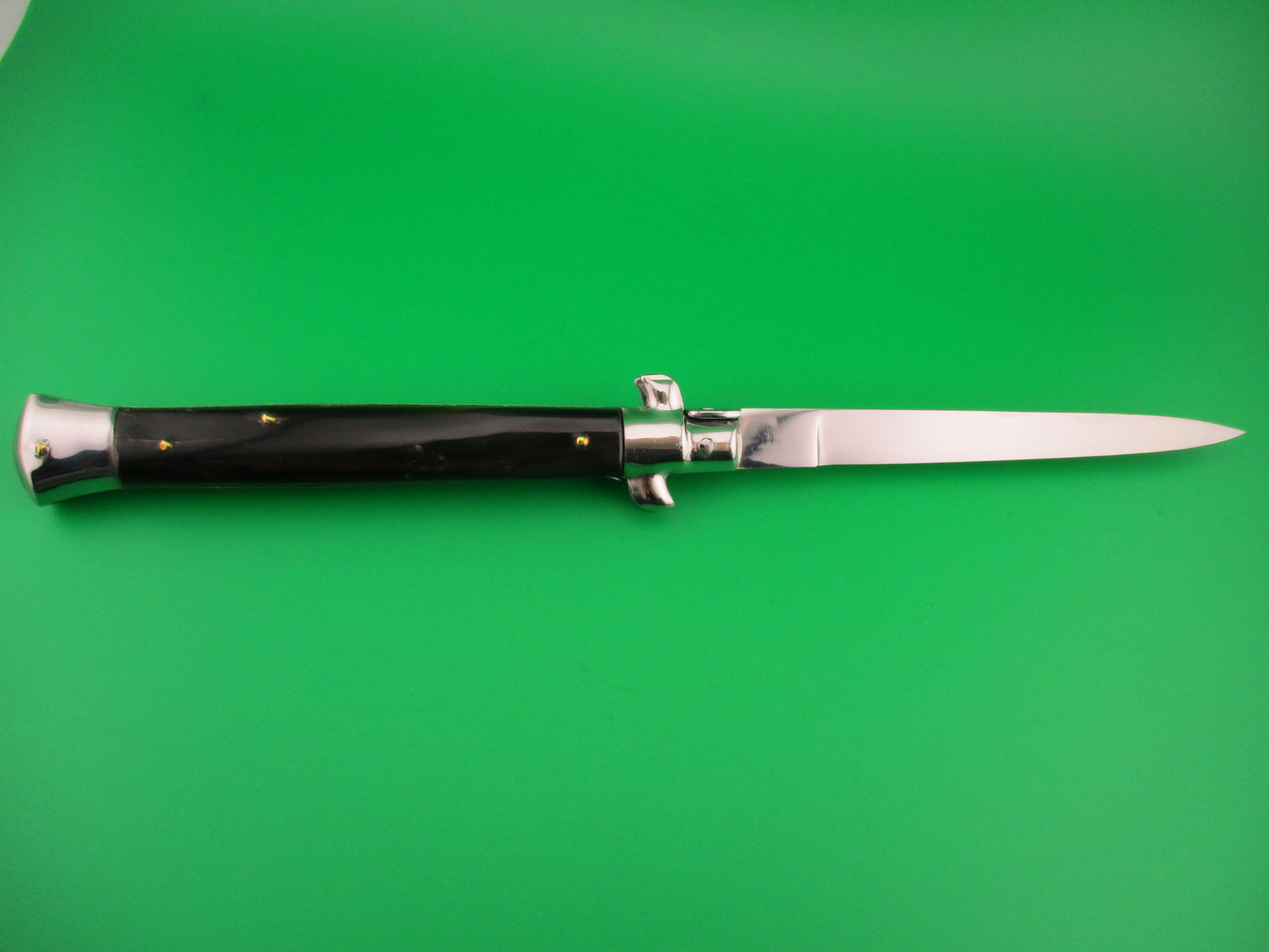 VIRGINIA INOX 28cm Italian Stiletto Swivel bolster horn vintage automatic knife