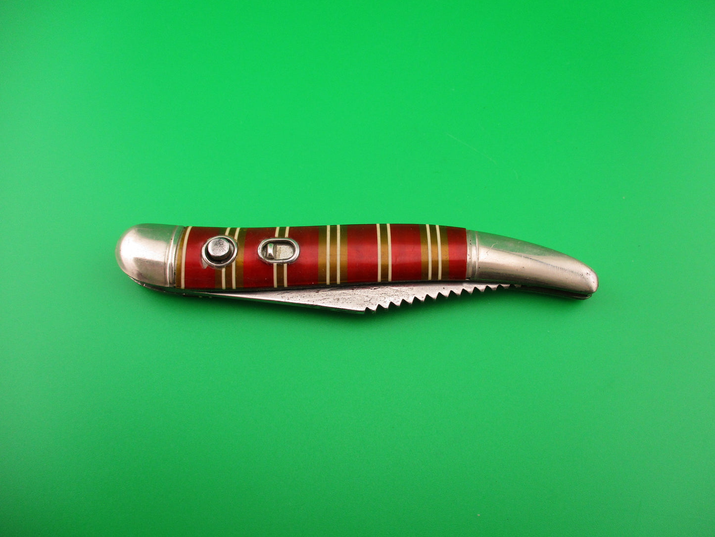 IMPERIAL Toothpick Candystripe Vintage switchblade knife fish scaler JM90PBFC