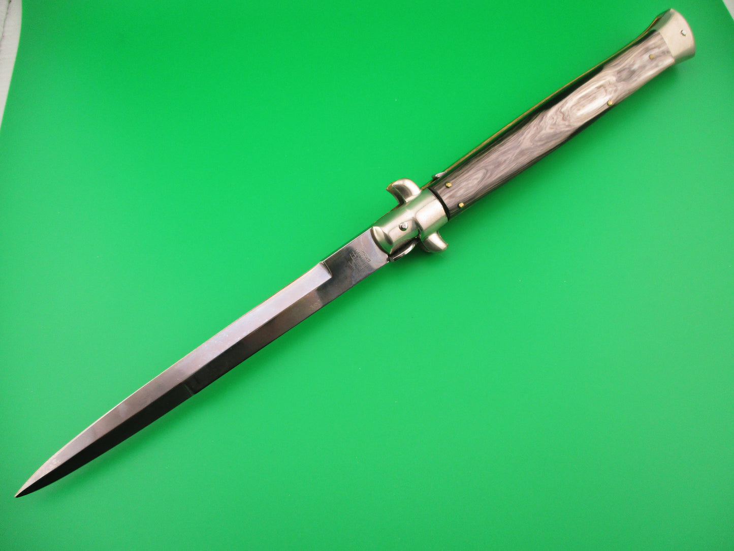 AGA CAMPOLIN MANIAGO ITALY 33cm Italian Picklock Limited Edition Gray horn automatic knife