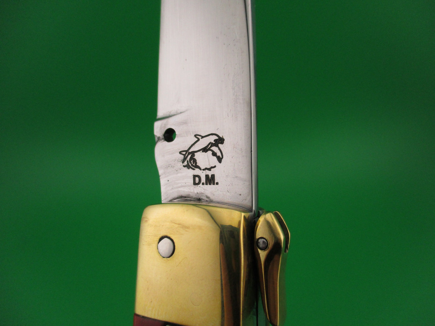 Rodini D.M. Dolphin 23cm Italian Hand made Fulcrum release propeller safety switchblade