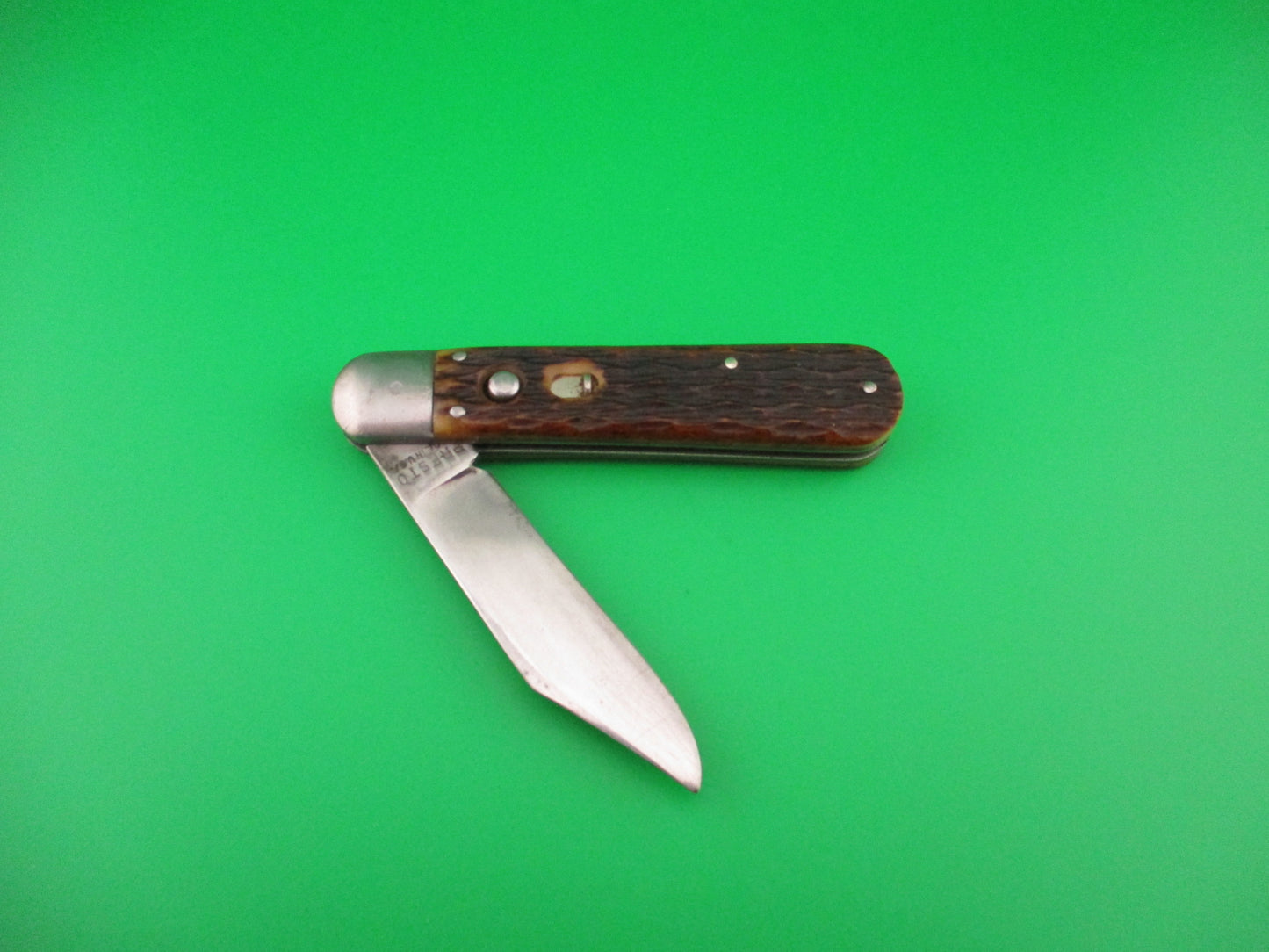 PRESTO Pattern #1000 Scout Jigged Bone Vintage switchblade knife