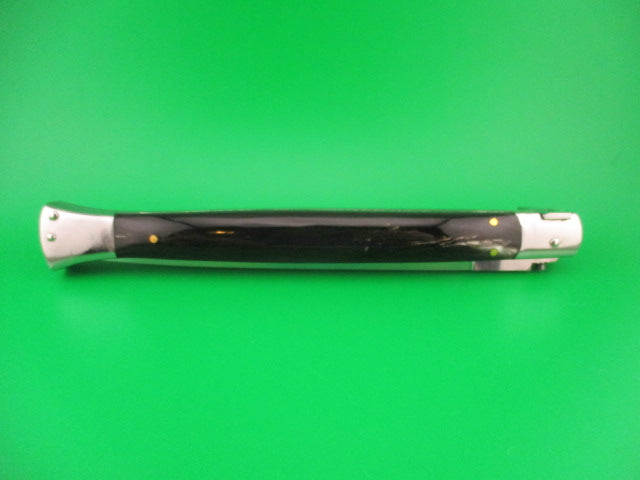 35cm Skull Button Wicked Stiletto Dagger Horn Custom automatic knife