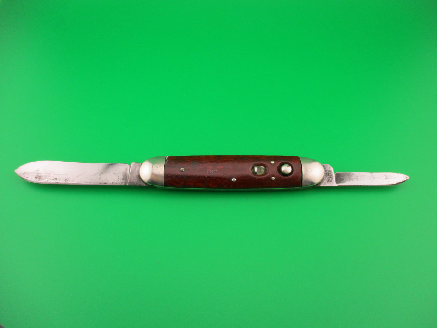 Early SCHRADE CUT CO Large 3 3/4" double switchblade Cocobolo w Full Bolsters