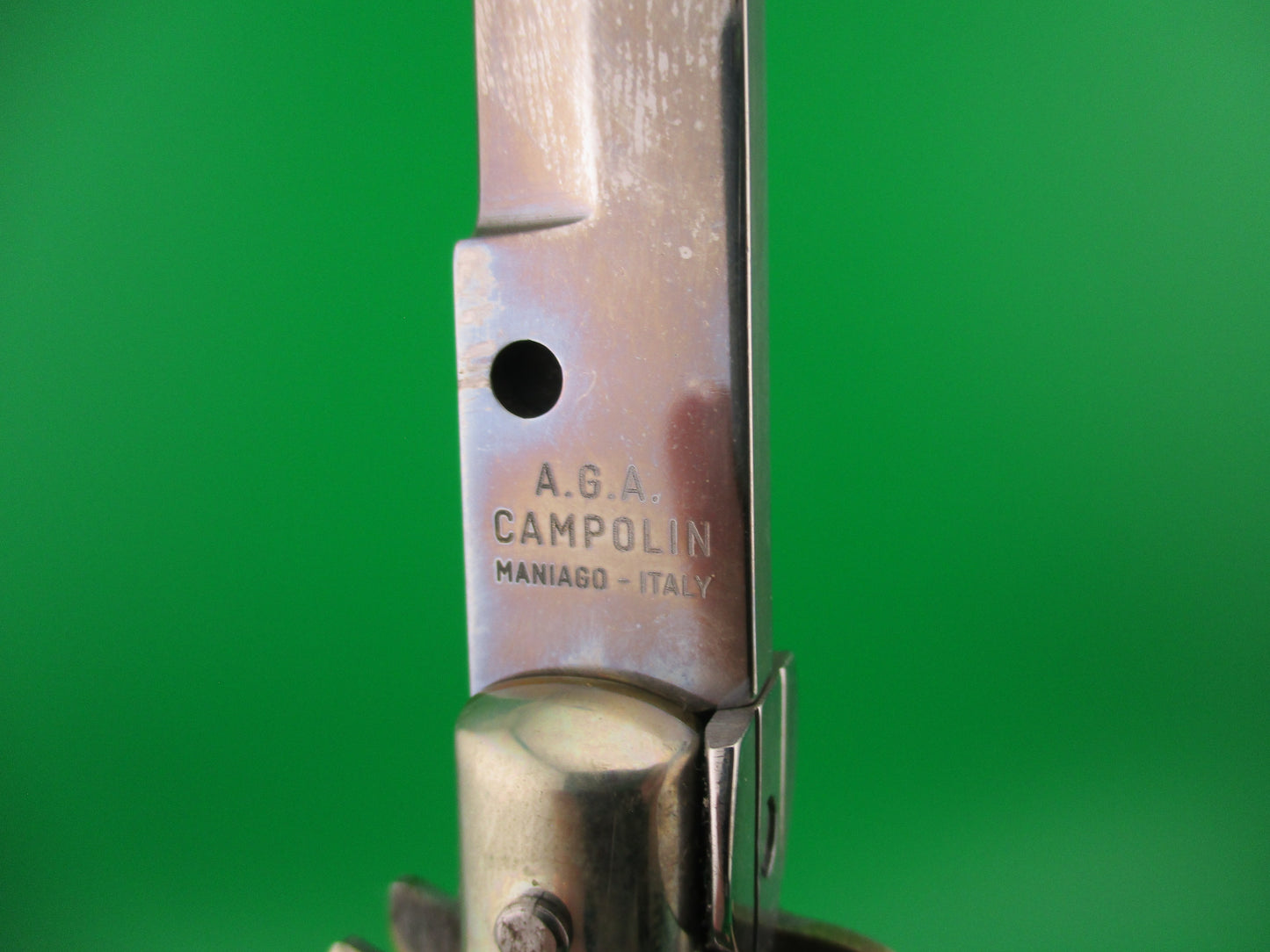 AGA CAMPOLIN MANIAGO ITALY 33cm Italian Picklock Limited Edition Gray horn automatic knife