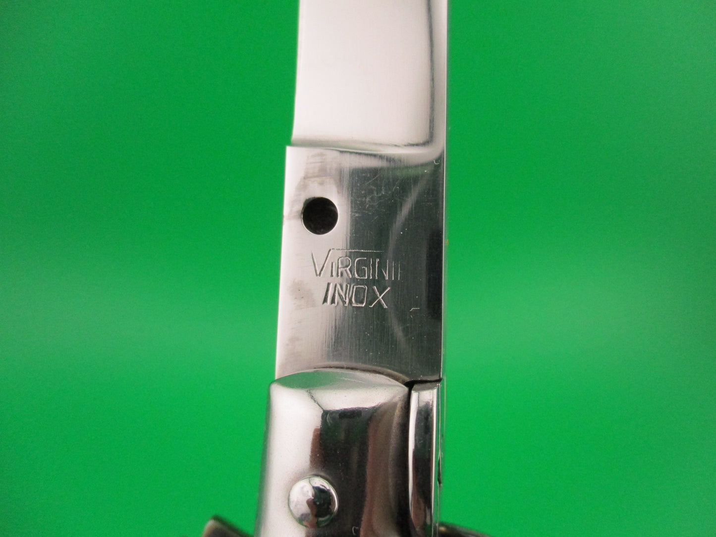 VIRGINIA INOX 28cm Italian Stiletto Swivel bolster horn vintage automatic knife