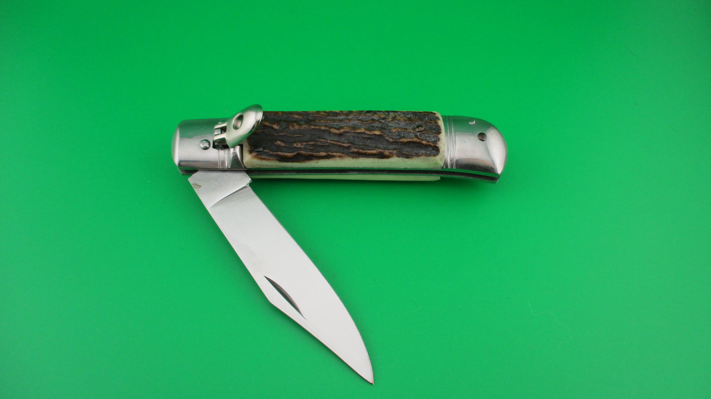 z Rostfrei 20cm Italian Lever Stag vintage switchblade knife