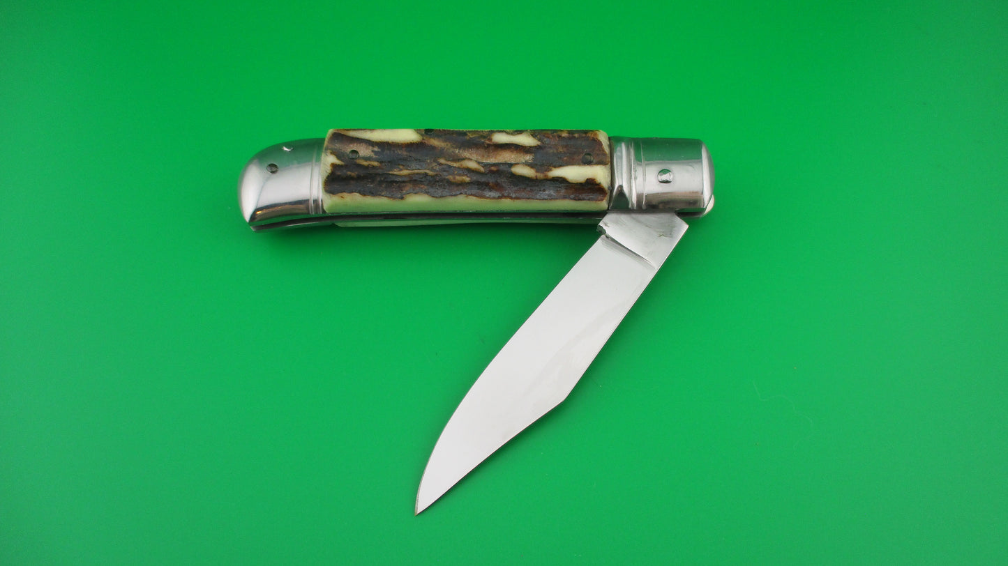 z Rostfrei 20cm Italian Lever Stag vintage switchblade knife